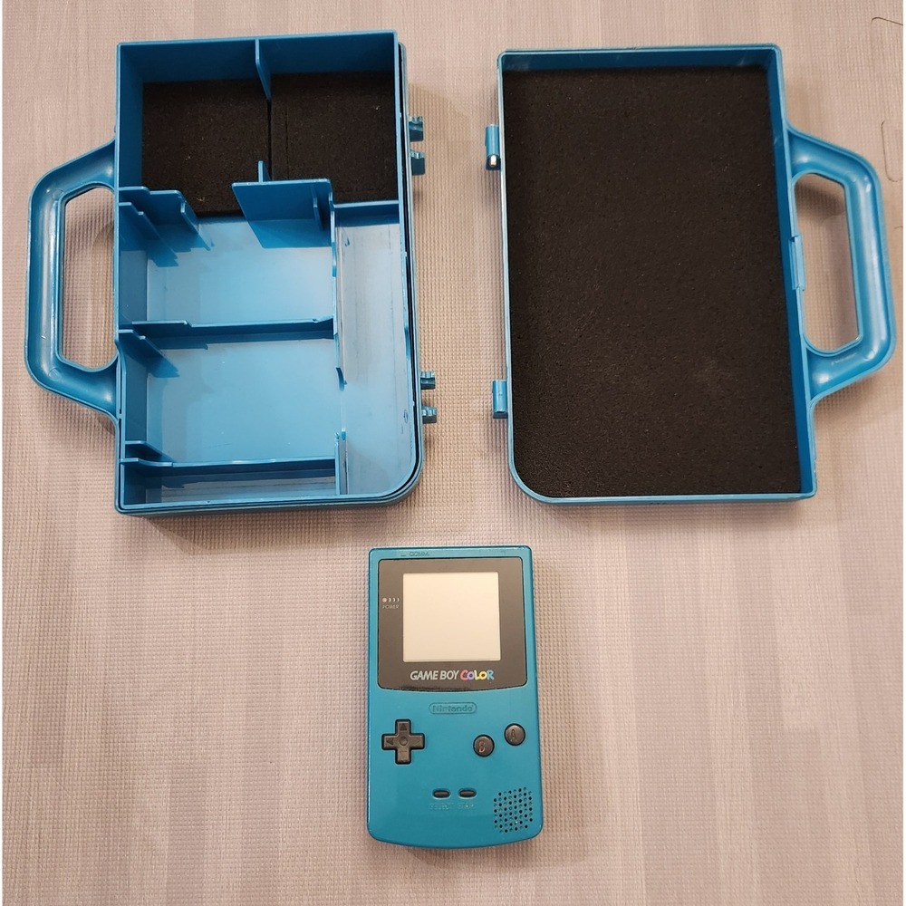 Nintendo Game Boy Color Handheld Game Console - Teal W/ Hardcase Tested